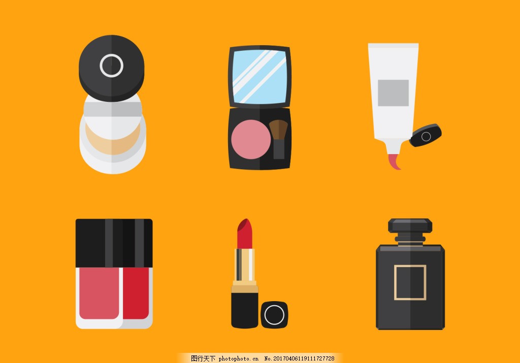 手繪化妝品圖標